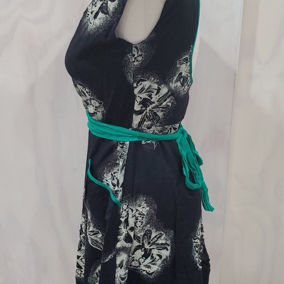 Colcci Gorgeous Black Floral Retro Dress Size Small - Picture 5 of 10